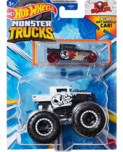 Бъги Hot Wheels Monster Trucks - Bone Shaker, с количка - 1